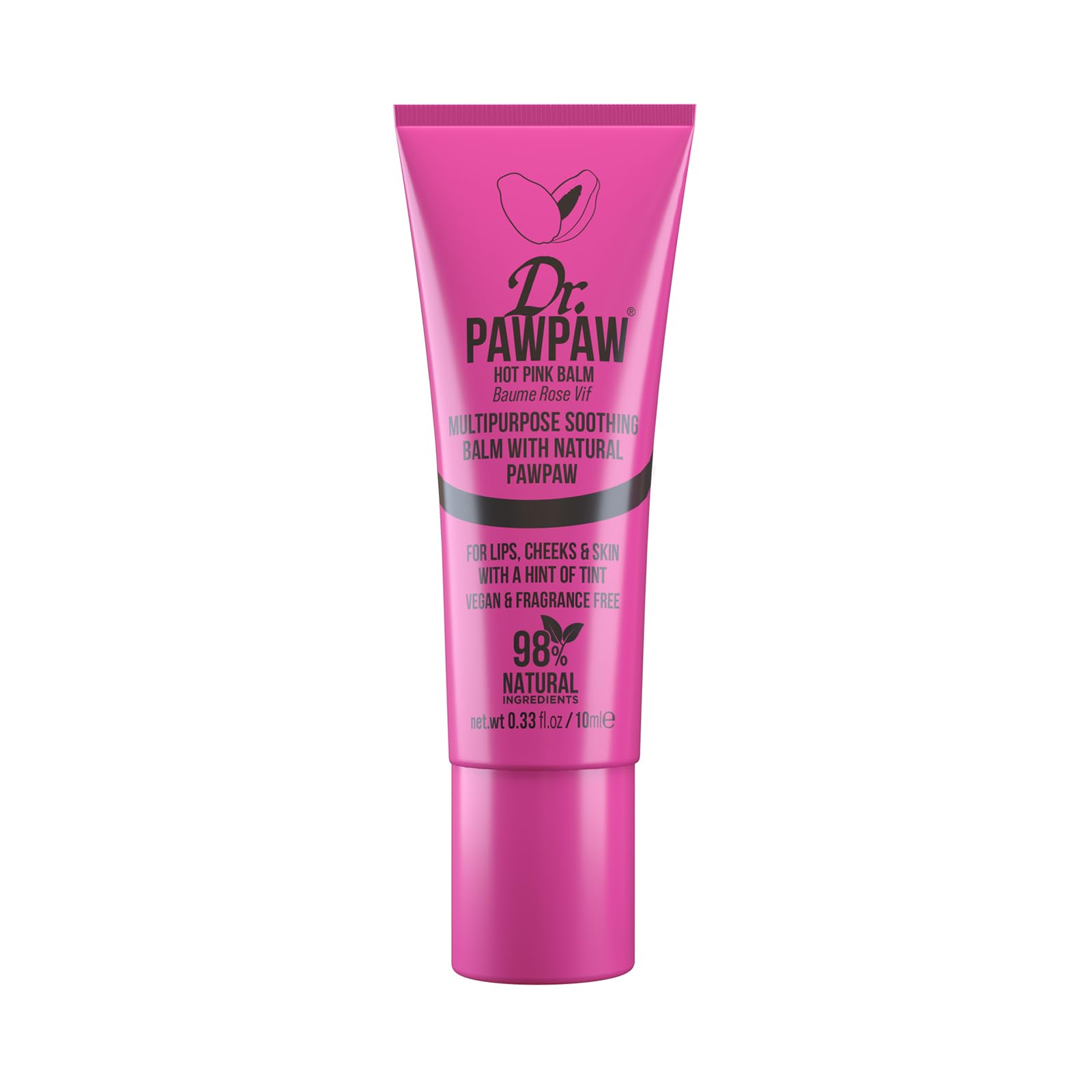 Dr.PAWPAW Overnight Lip Mask 10ml, Natural Hydrating Lip Treatment with Pawpaw Aloe Vera Olive Oil and Peptides, Vegan Balm to Smooth and Plump Lips Overnight Halalzen