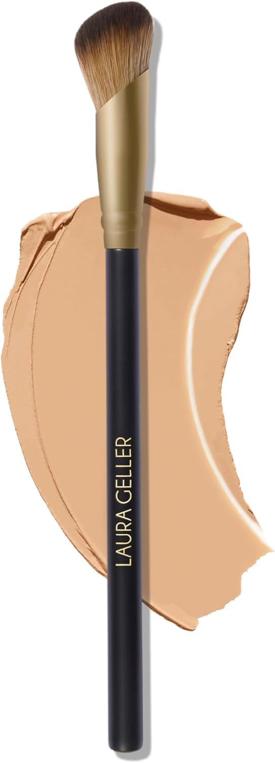 LAURA GELLER NEW YORK Retractable Black Kabuki Brush for Liquid, Cream and Powder Face Makeup With Aluminum Handle Halalzen