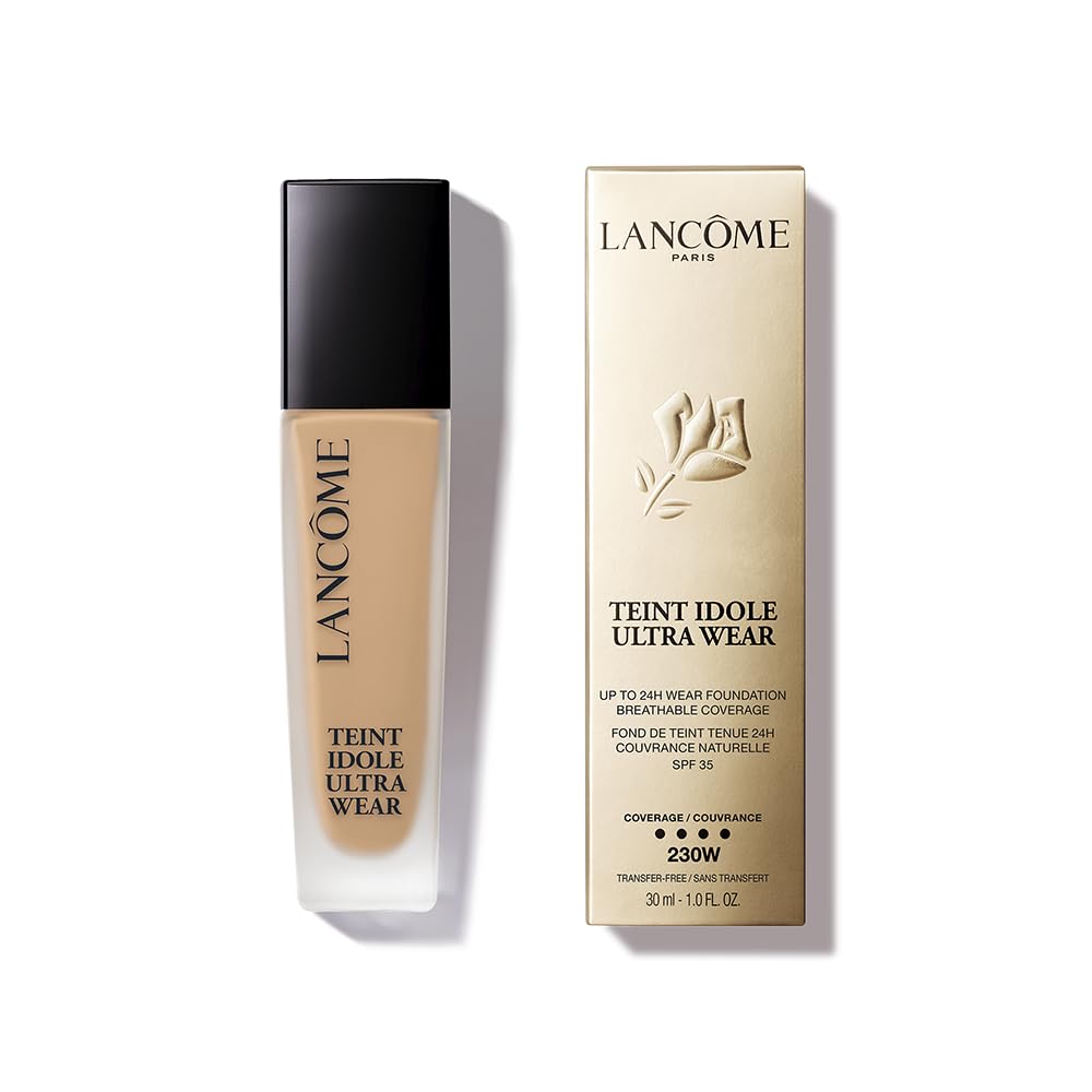 Lancôme Teint Idole Ultra Wear Foundation, Up to 24H Longwear, Liquid Foundation with Buildable Coverage, Natural Matte Finish, Hyaluronic Acid & SPF 35, 30ml Halalzen
