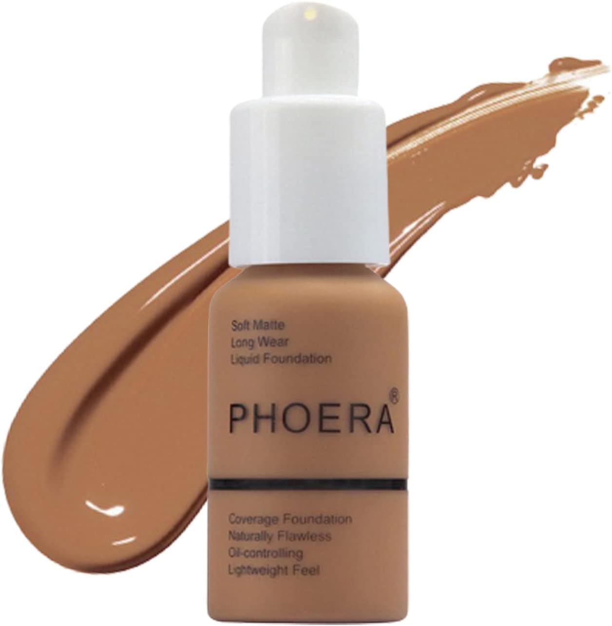 Glamza PHOERA Foundation Concealer Makeup Full Coverage Matte Brighten Long Lasting UK (104 BUFF BEIGE) Halalzen