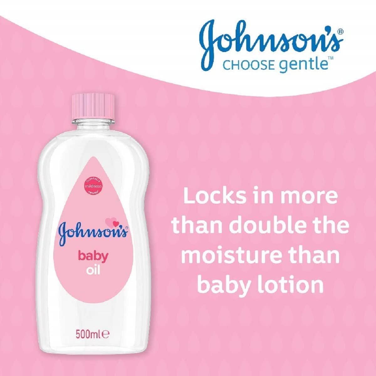 Johnson's Baby Oil (1 x 100ml), Gently Hydrates Delicate Skin, Locks In Moisture, Hypoallergenic Baby Oil Free From Dyes, Parabens, Phthalates and Alcohol, Moisturiser For The Whole Family Halalzen