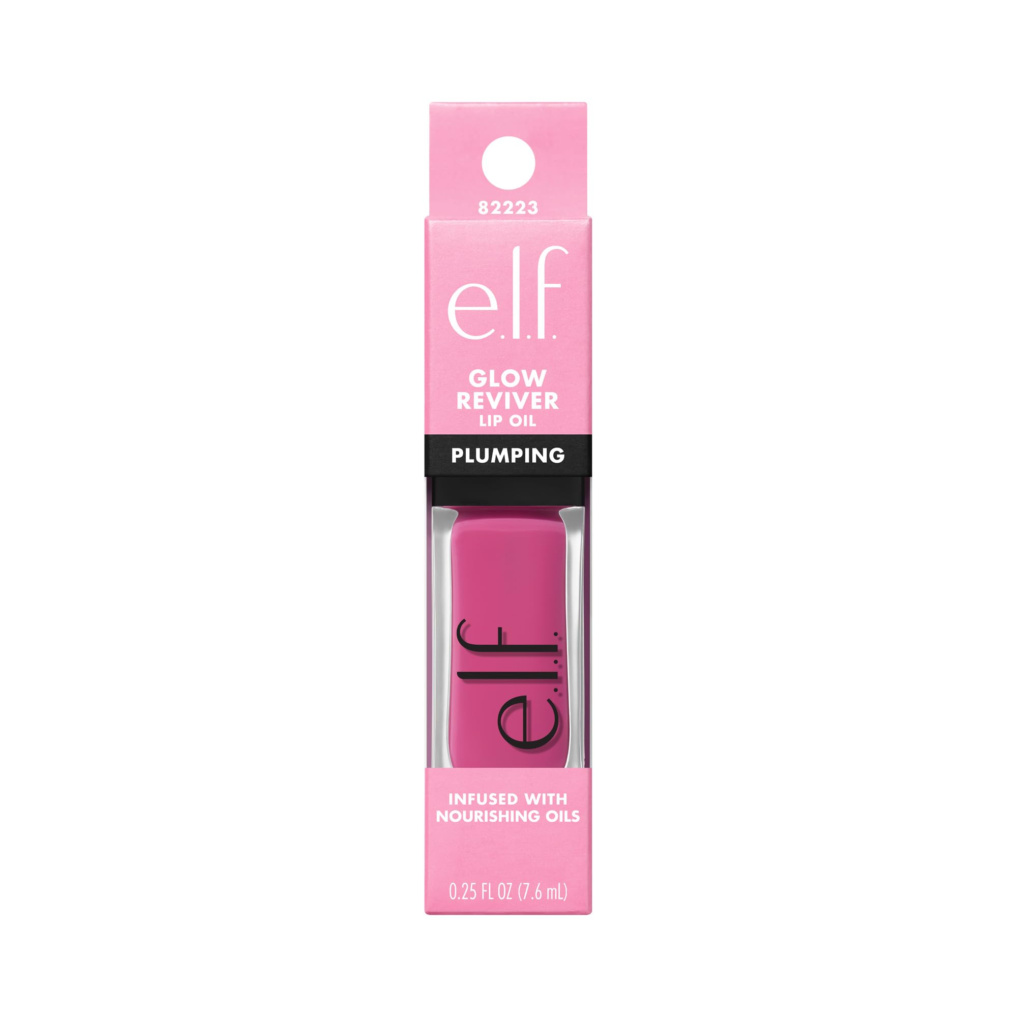 e.l.f. Glow Reviver Plumping Lip Oil, Tinted Lip Plumper for a High-Shine, Plump Finish, Infused with Jojoba Oil, Vegan & Cruelty-Free, Piggy Bank