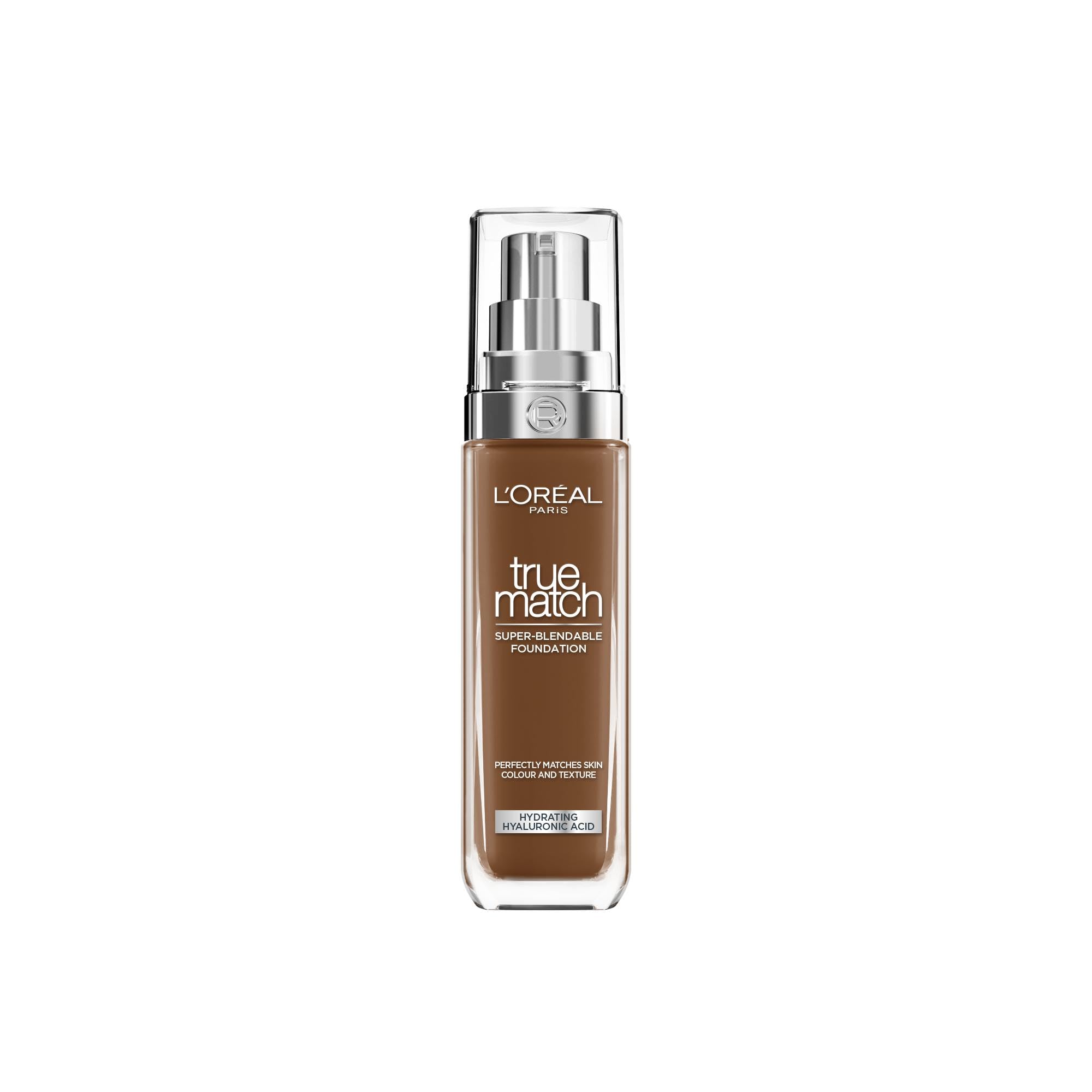 L'Oréal Paris Foundation for Face, Skincare Infused with Hyaluronic Acid, True Match Hydrating Liquid Foundation for All Skin Tones, SPF 16, 1N Ivory, 30 ml Halalzen