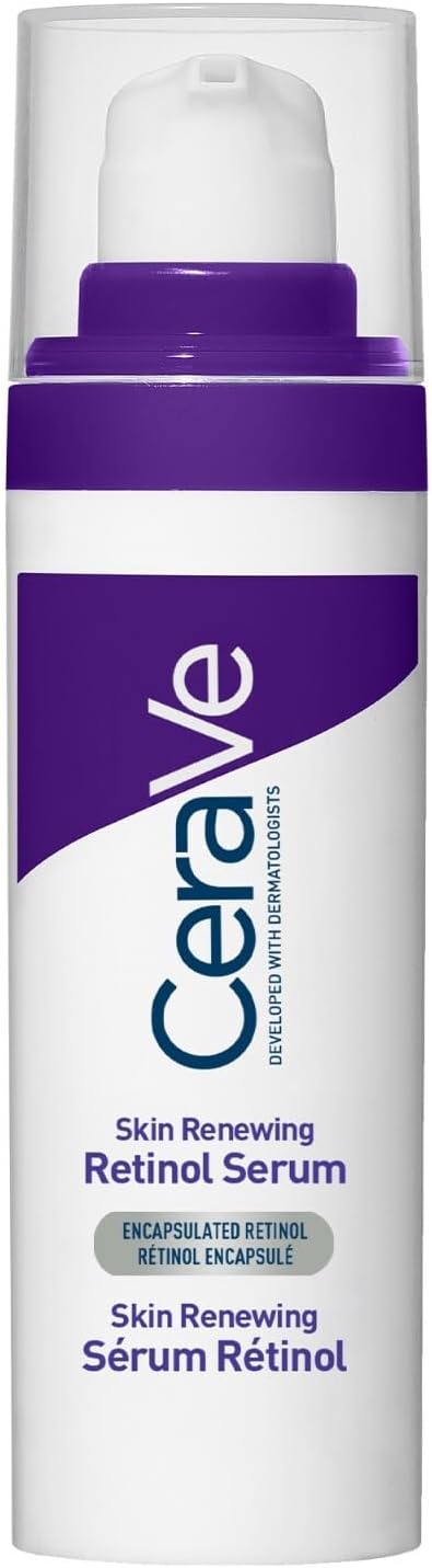 CeraVe Skin Renewing Retinol Serum With 3 Essential Ceramides, Hyaluronic Acid, & Niacinamide, Anti-Ageing Treatment for Fine Lines and Wrinkles, Encapsulated Retinol, Dermatologist Developed, 30ml Halalzen