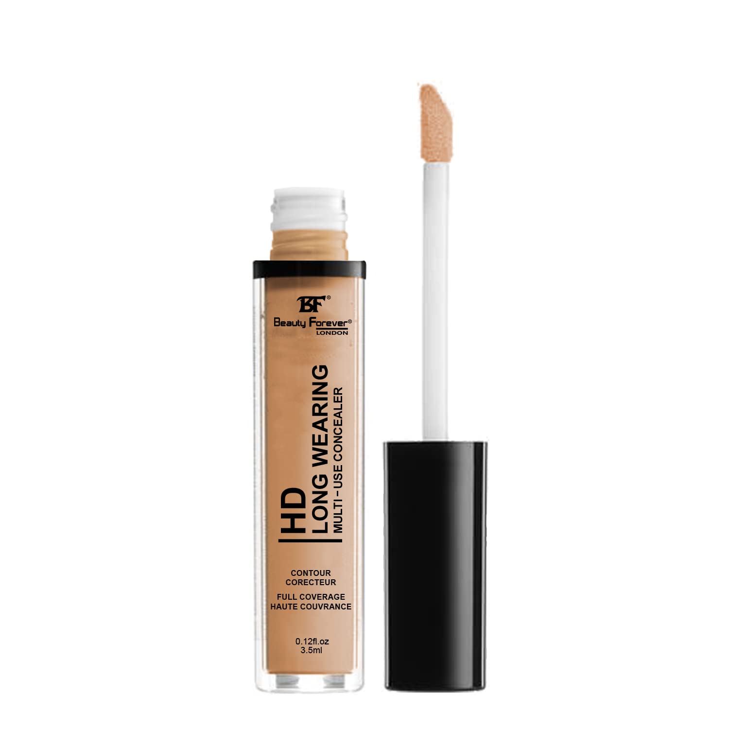Beauty Forever HD Long Wearing Multi-use Concealer, Emollient Rich Formula, Creamy & Blend-able, 3.5ml (04 SAND) Halalzen