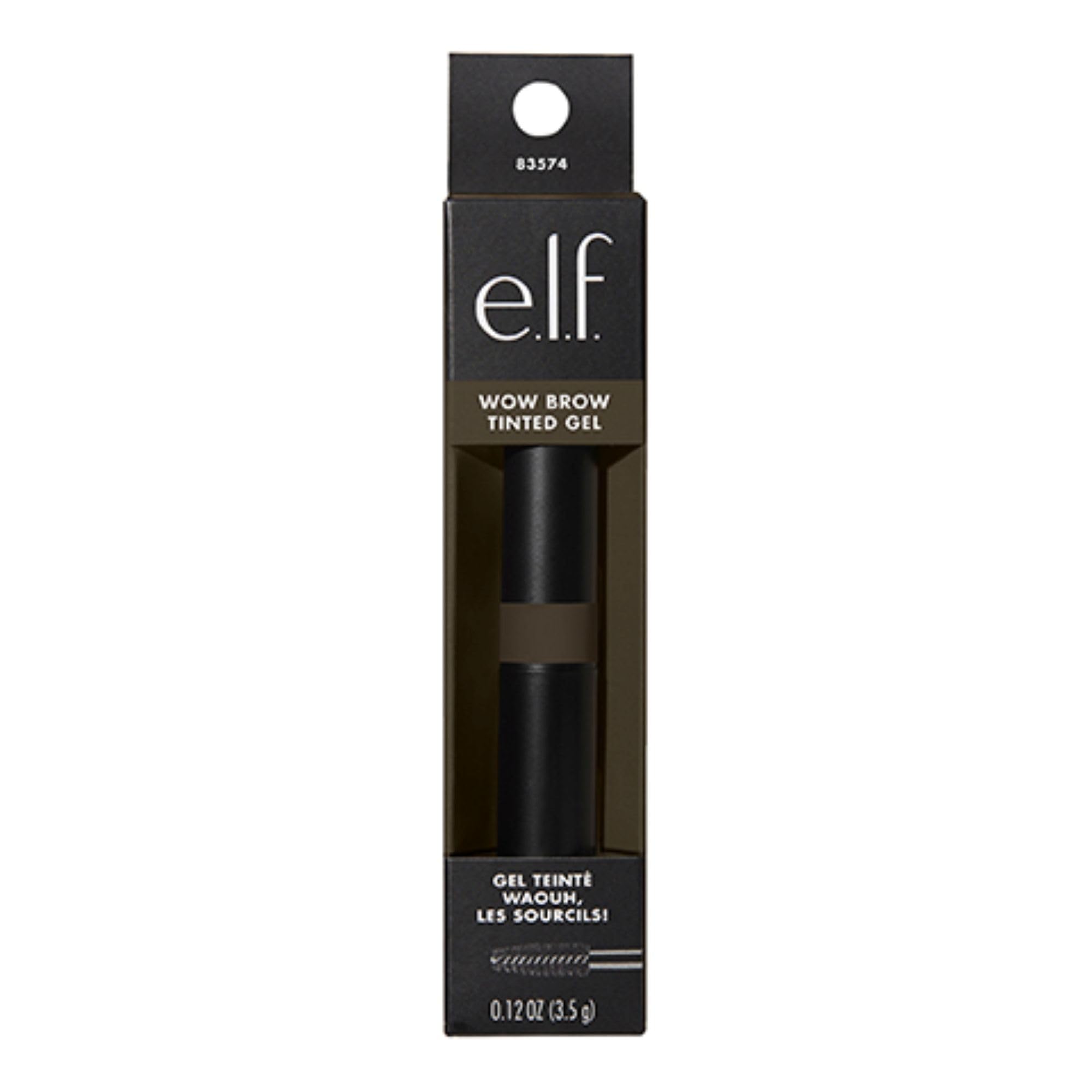 e.l.f. Wow Brow Gel, Volumizing, Buildable, Wax-Gel Hybrid, Creates Full, Voluminous-Looking Brows, Locks Brow Hairs In Place, Taupe, Fiber-Infused 3.5g