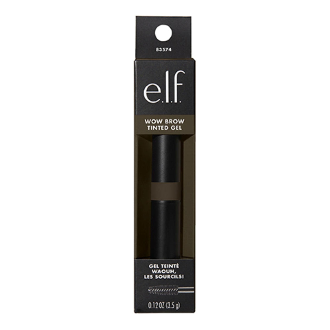 e.l.f. Wow Brow Gel, Volumizing, Buildable, Wax-Gel Hybrid, Creates Full, Voluminous-Looking Brows, Locks Brow Hairs In Place, Taupe, Fiber-Infused 3.5g