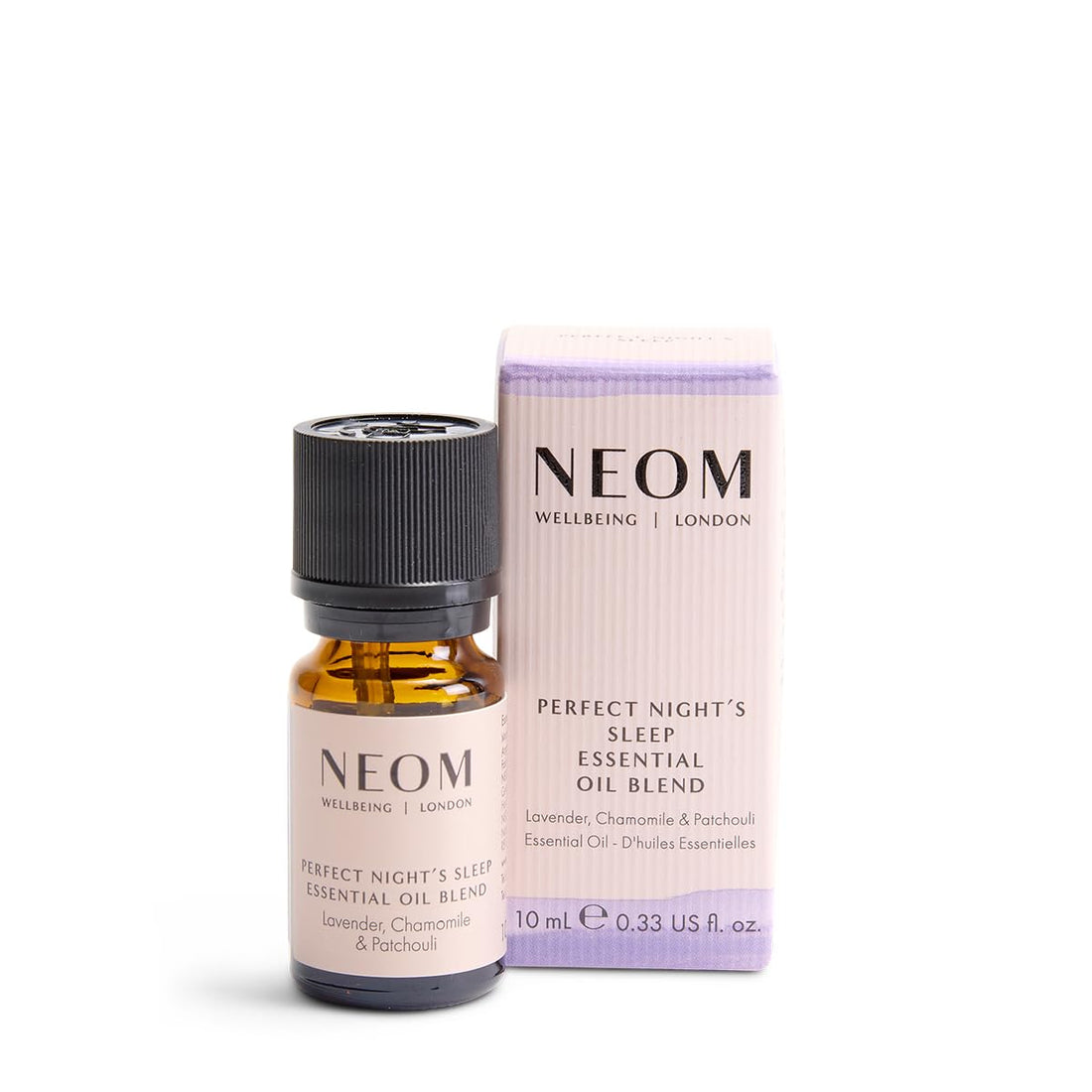 NEOM - Real Luxury Essential Oil Blend, 10ml | Lavender, Jasmine & Sandalwood | Scent to De-Stress Range