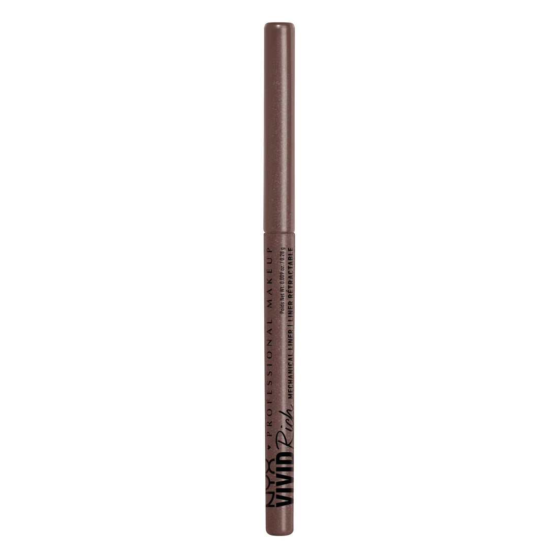 NYX PROFESSIONAL MAKEUP Vivid Rich Mechanical Eye Pencil, Vivid Rich Mechanical, Creamy Retractable Eyeliner - Smokin Topaz, Brown Eyeliner