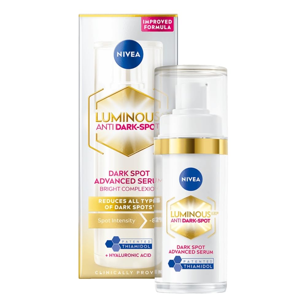 NIVEA Luminous 630 Anti Dark-Spot & Anti-Age Serum (30ml), Anti-Wrinkle Face Serum Reduces Age Spots and Dark-Spots, Firming and Hydrating Serum to Reduce Wrinkles and Fine Lines Halalzen