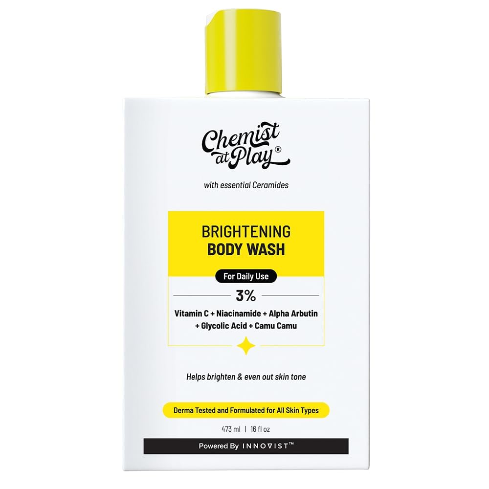 Chemist at Play Brightening Body Wash | Alpha Arbutin & Vitamin C | Fades Dark Spots & Evens Skin Tone | Glycolic Acid | Sulphate Free | 236ml