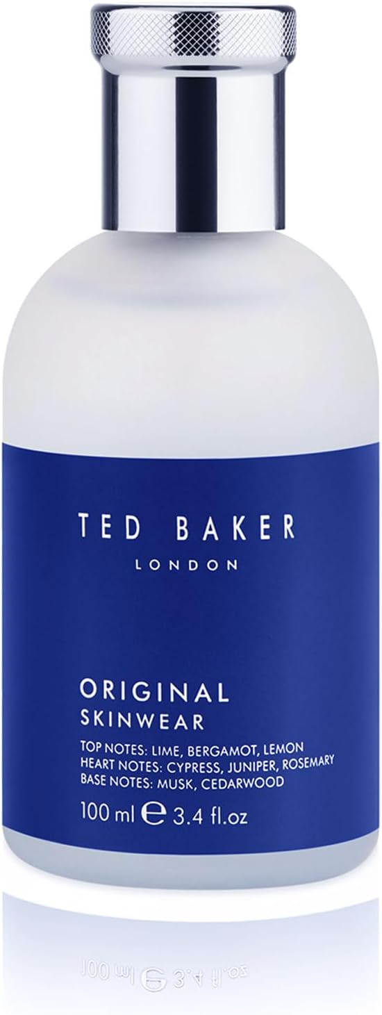 Ted Baker Original Skinwear Eau de Toilette for Men Woody Aromatic Fragrance with Lime, Bergamot, Sandalwood, Amber, Citrus, Refreshing, Mens Cologne Spray for Him, 3.4 fl oz / 100ml Halalzen