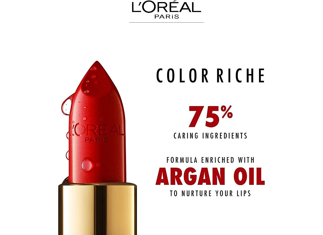 L'Oréal Paris Color Riche Satin Smooth Lipstick, Moisturising Pure Pigment Lip Colour, With Omega 3 & Vitamin E, 235 Nude Gold Halalzen