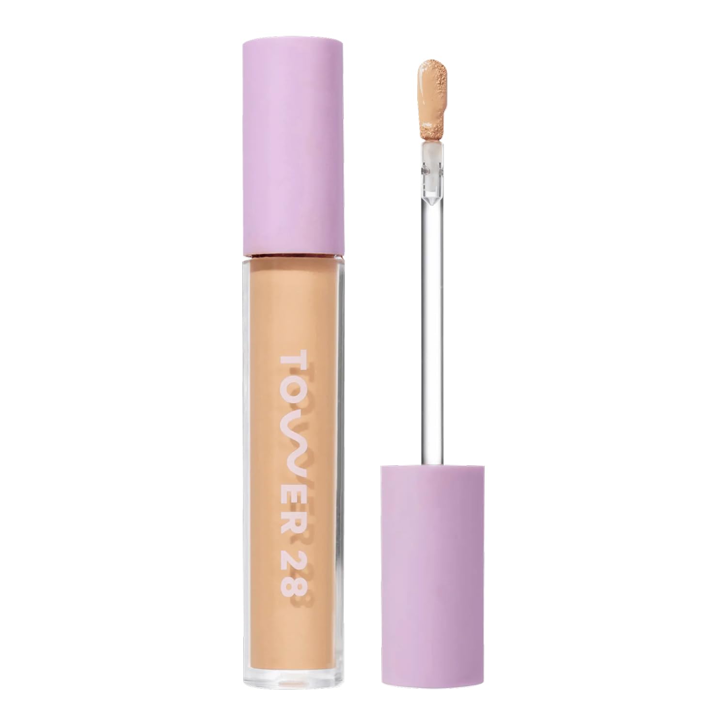 Tower 28 Swipe Serum Concealer - Hydrating Medium-Full Coverage Concealer + Under Eye Brightener - Skin Care Infused Makeup with Hyaluronic Acid + Soothing Centella - 4.0 Light/Medium Cool (0.22 oz)