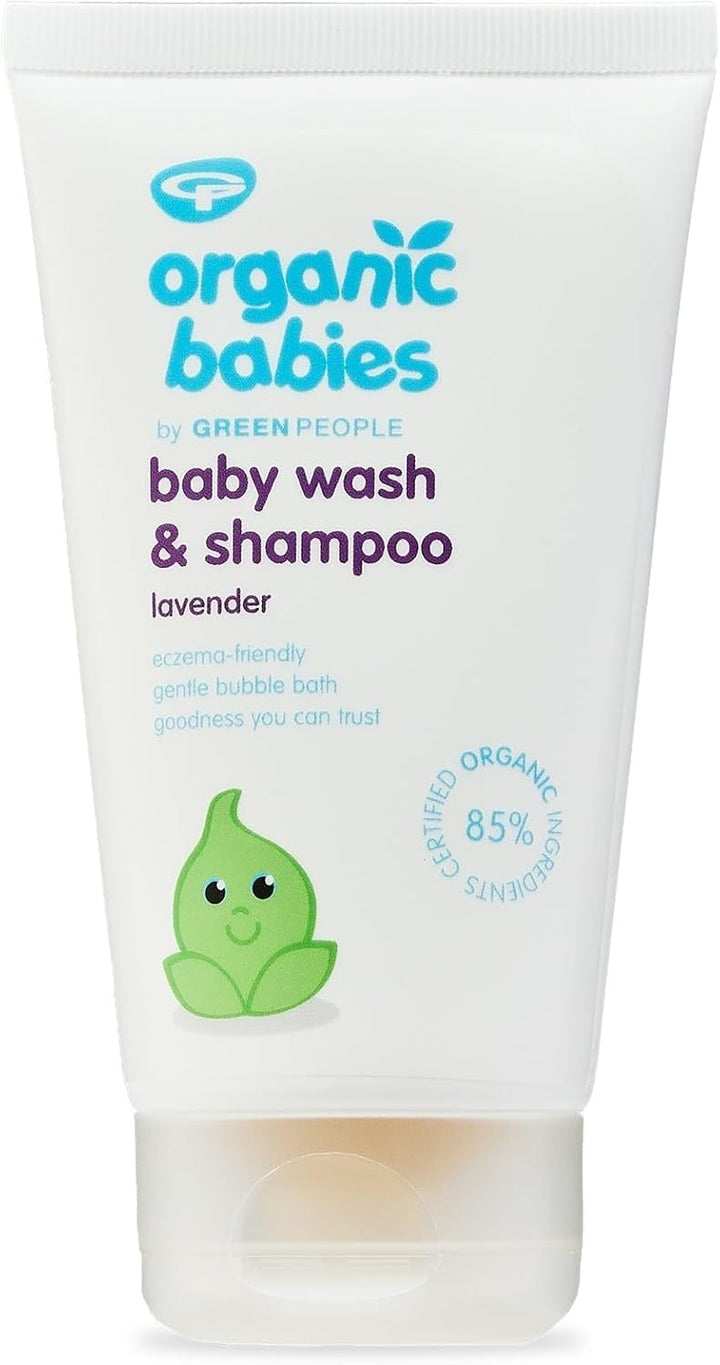 Green People Organic Babies Baby Wash & Shampoo - Fragrance Free - Vegan, Organic & Cruelty Free, 150ml