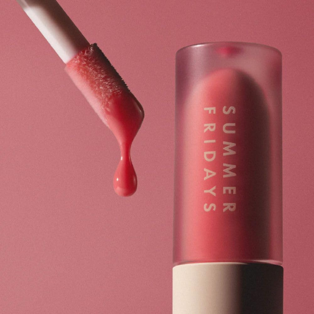 Summer Fridays Dream Lip Oil - Hydrating Tinted Lip Gloss Oil - Non-Sticky Formula with Skincare Benefits for Long-Lasting Softness + Shine - Effortless Beauty Gifts - Bare Sand (0.15 Oz)