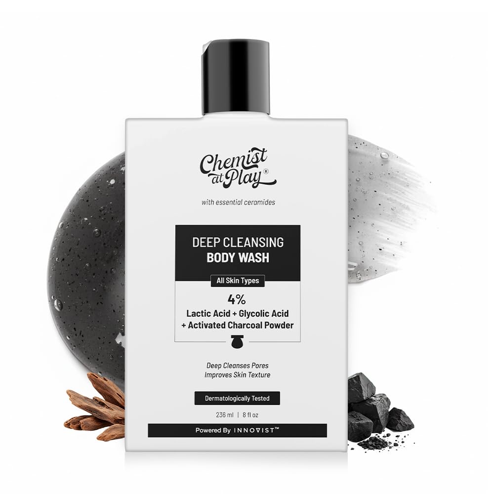 Chemist at Play Brightening Body Wash | Alpha Arbutin & Vitamin C | Fades Dark Spots & Evens Skin Tone | Glycolic Acid | Sulphate Free | 236ml