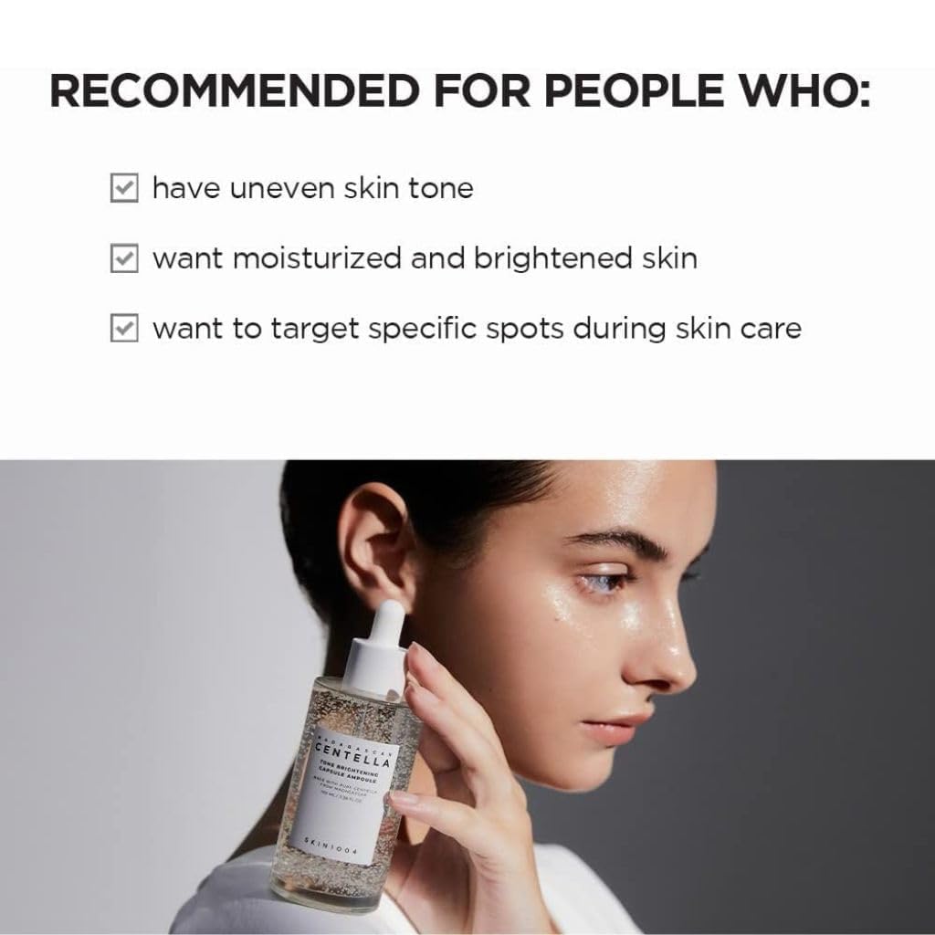 SKIN1004 Tone Balancing Capsule Ampoule, Niacinamide & Centella Serum for Face, Korean Hydrating Facial Serum for Unevne Skin Tone with Tranexamic Acid, Korean Skin Care, 3.38 fl.oz / 100ml Halalzen