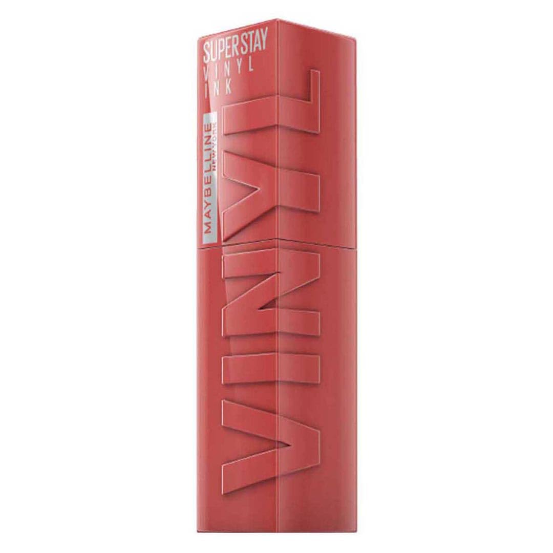 Maybelline New York Super Stay Vinyl Ink Liquid Lip Colour, 16HR Long-Lasting, Ultra-Pigmented, Smudge & Transfer-Proof, High Shine Finish, Vegan Formula for Comfortable Wear, Shade: 10 Lippy Halalzen