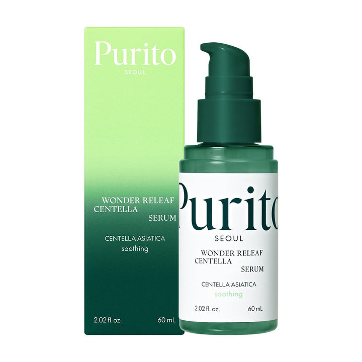 PURITO Centella Unscented Serum, Korean Centella, for All Skin Types, Ampoule, Soothing, Calming, Facial Serum for face, Vegan & Cruelty-Free, Korean Skin Care, 60ml 2fl.oz Halalzen