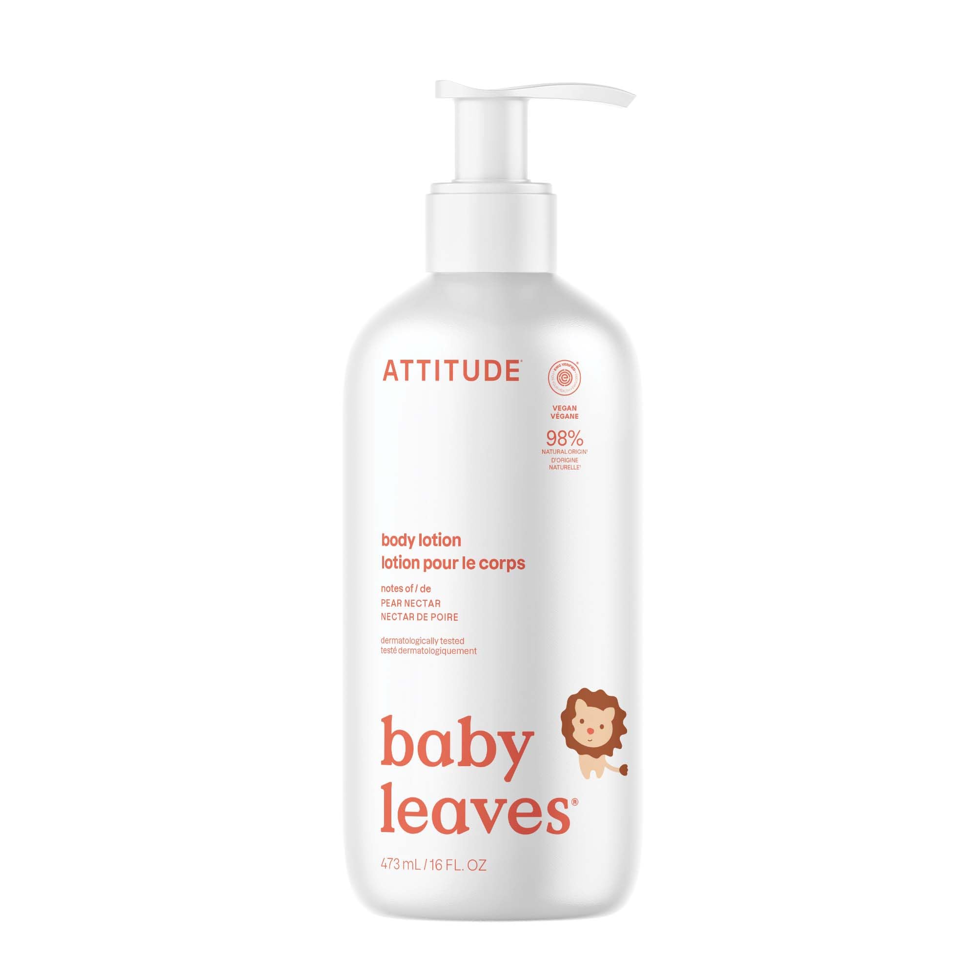 ATTITUDE Baby Lotion, EWG Verified Moisturizer, Dermatologically Tested Moisturizing Cream, Vegan and Cruelty-Free, Unscented, 16 Fl Oz Halalzen