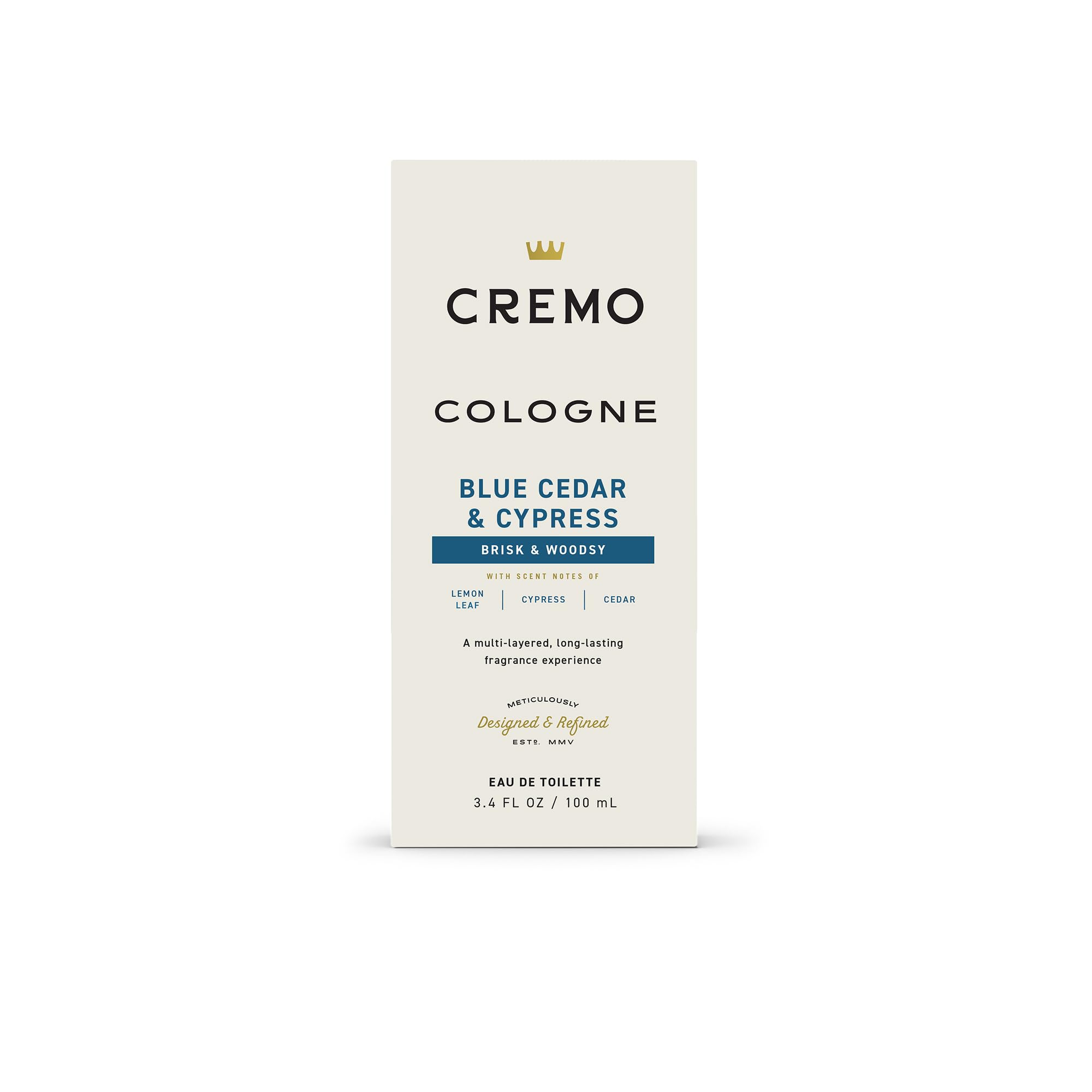 Cremo Cologne Homme - Eau de Cologne en Spray Épices et Vanille Noire pour Homme, Une Explosion d'Épices Vibrantes, de Bois Foncés et de Vanille Noire, Parfums Homme Signature Multi-Couches, 100 ml