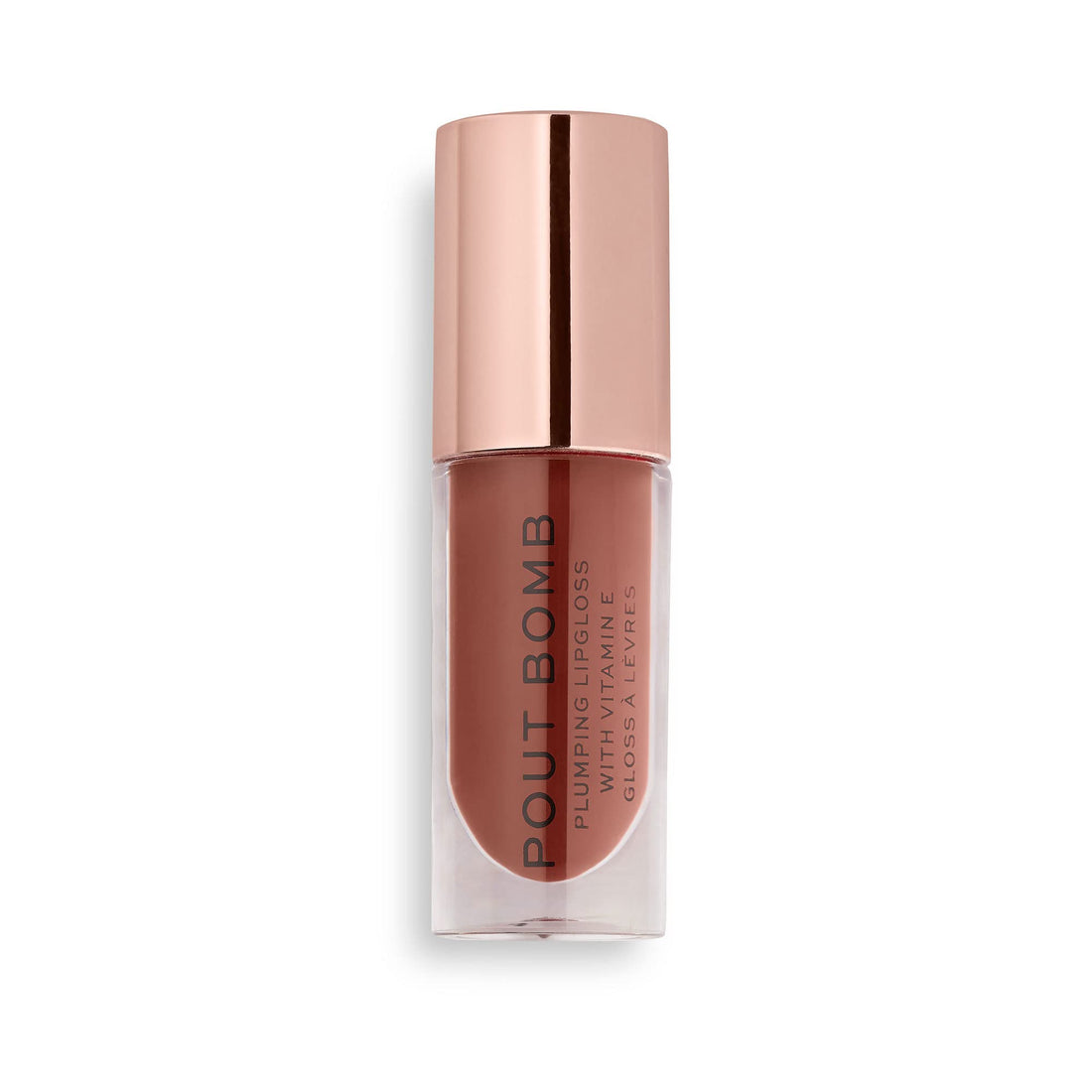 Revolution Beauty, Pout Bomb Plumping Lip Gloss, High-Shine for Glossy, Fuller & Plump Lips with Hyaluronic Acid & Peptides, Vegan & Cruelty-Free, Sheer Milky Nude Halalzen