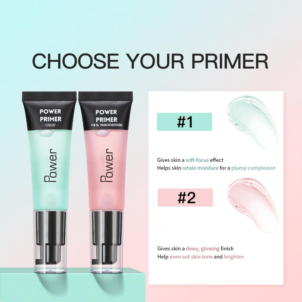 Makeup Primer All Matte Oil Free Full Coverage Foundation Base Long Lasting Hydrating Smoothing Moisturizing Makeup Base Matte Foundation Primer (# Clear) Halalzen