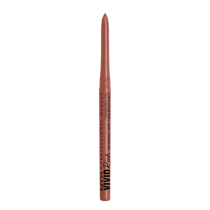 NYX PROFESSIONAL MAKEUP Vivid Rich Mechanical Eye Pencil, Vivid Rich Mechanical, Creamy Retractable Eyeliner - Smokin Topaz, Brown Eyeliner