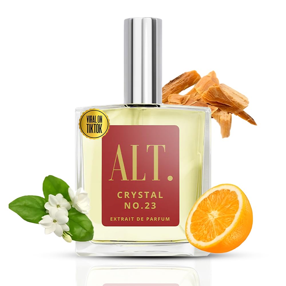 ALT. FRAGRANCES Crystal No. 23 – Inspired by Baccarat Rouge 540, Unisex Perfume, Extrait de Parfum, Long Lasting Perfume for Men & Women with Jasmine, Amberwood & Cedar Notes, 60ml