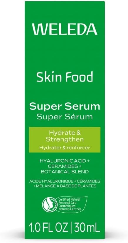Weleda Skin Food Super Face Serum, Facial Serum with Hyaluronic Acid & Ceramides, Natural Glow Moisturiser, Certified Natural, Vegan, 30ml
