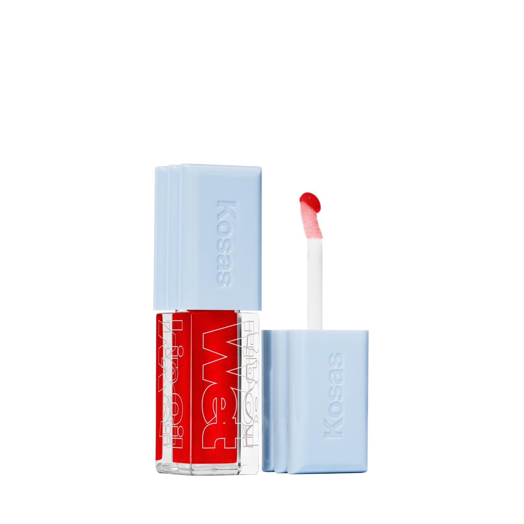 Kosas Wet Lip Oil Gloss - Hydrating Lip Plumping Treatment with Hyaluronic Acid & Peptides, Non-Sticky Finish (Malibu) Halalzen