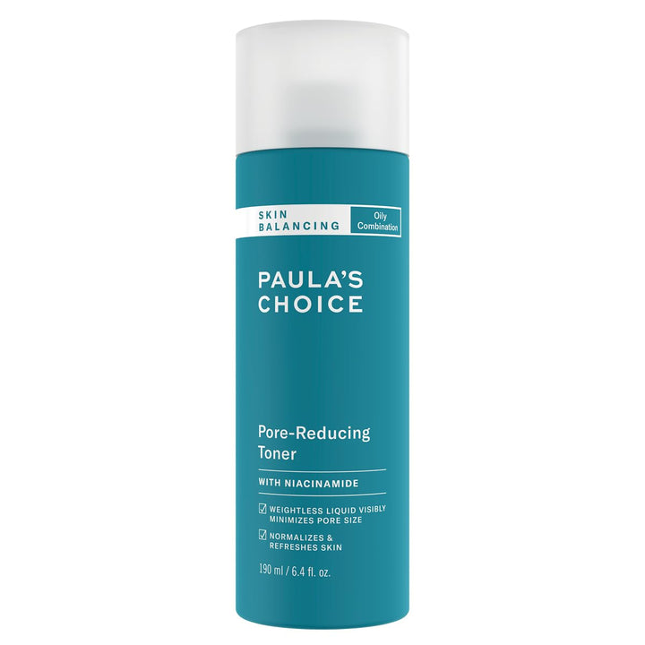 Paula's Choice Skin Balancing Pore Reducing, Hydrating Toner - Refines Enlarged Pores & Tackles Blackheads - with Niacinamide & Adenosine - Combination to Oily Skin - 190 ml Halalzen