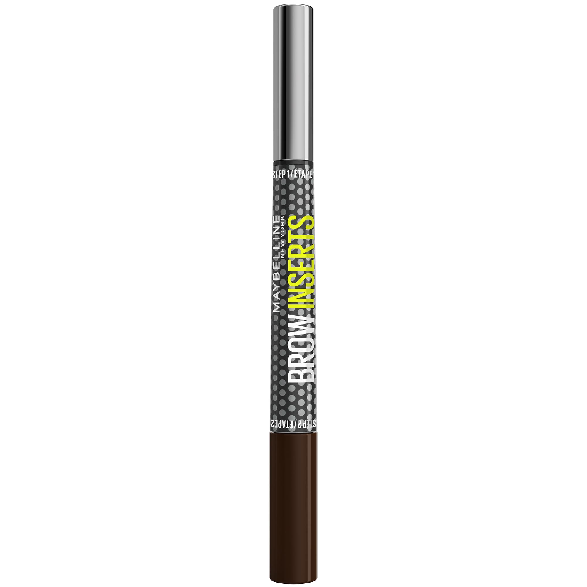Maybelline New York Brow Inserts, 2-in-1 Eyebrow Pencil Pen and Fiber Gel, 0.015MM Triple Tip for 100 Hair-Like Strokes in 30 Seconds, 36-Hour Wear, Smudge-Proof, Shade: Blonde 1