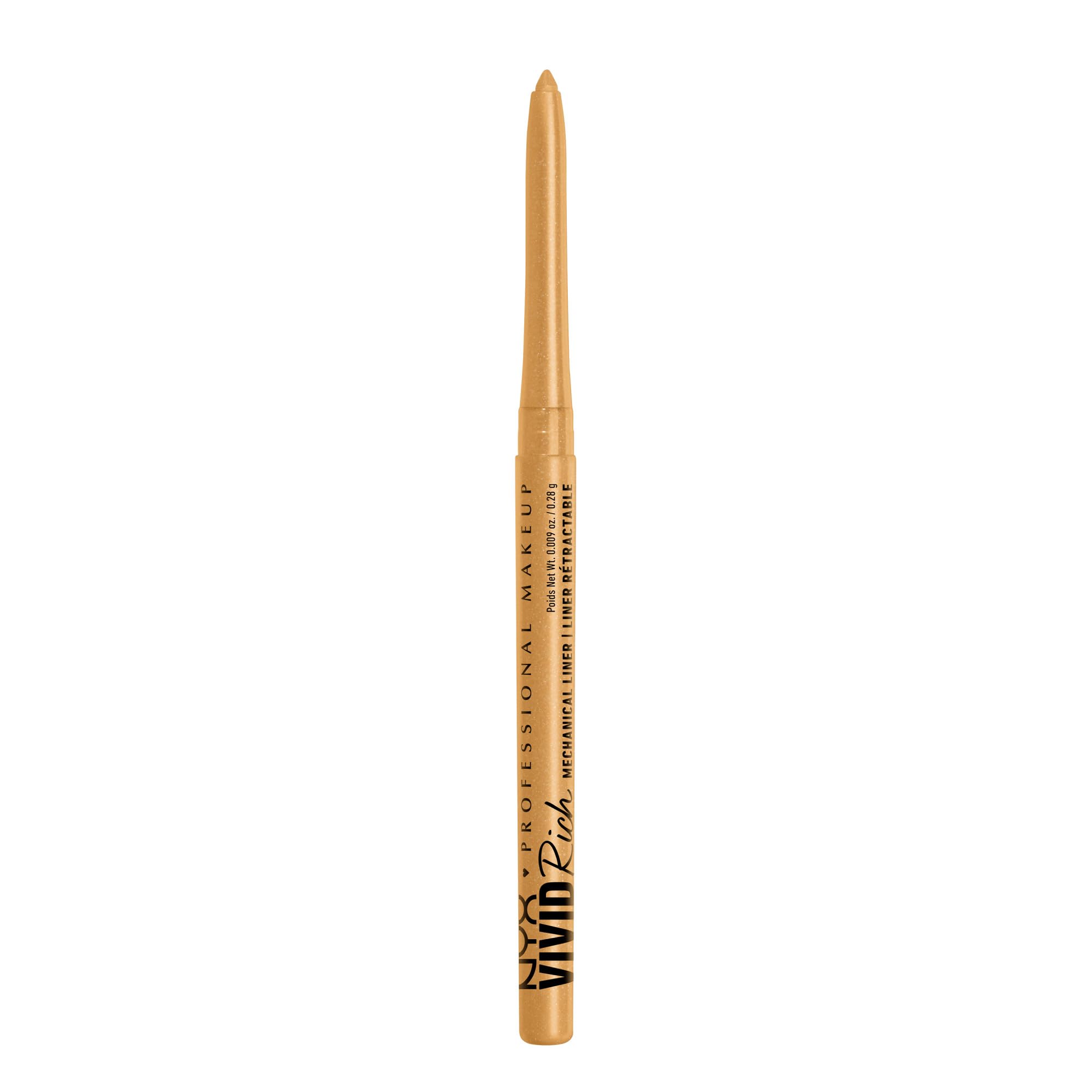 NYX PROFESSIONAL MAKEUP Vivid Rich Mechanical Eye Pencil, Vivid Rich Mechanical, Creamy Retractable Eyeliner - Smokin Topaz, Brown Eyeliner