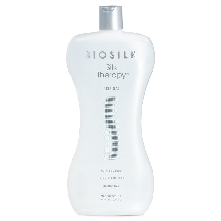 BioSilk Silk Therapy Original, Reconstructing Treatment For Adding Shine & Helping Prevent Split Ends, Sulfate, Paraben, & Cruelty-Free, 5.64 Oz Halalzen