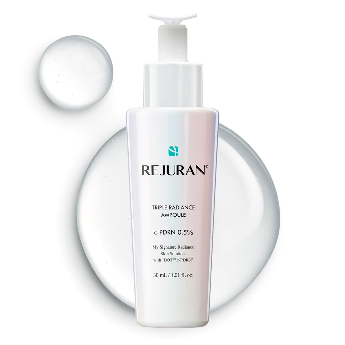 REJURAN® Dual Effect Ampoule, DOT DUAL c-PDRN® - Salmon DNA Face Serum for Deep Rejuvenation, Wrinkle Care, Firming, Skin Elasticity with Visible Anti-Aging Results. Korean Skincare (1.01 fl oz) Halalzen