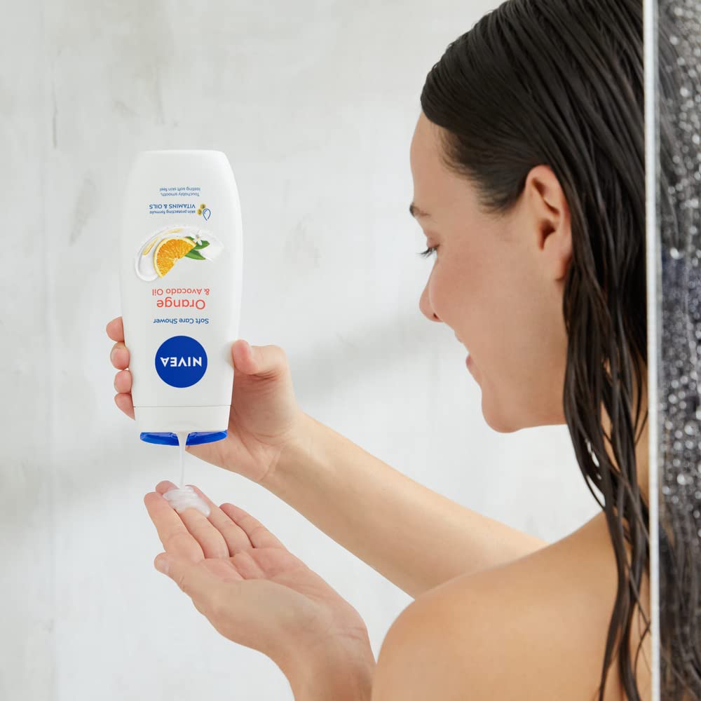 NIVEA Care Shower Creme Soft (250 ml) Enriched with Almond Oil, Moisturising Gel Body Wash, Skin Moisturiser with Mild Scent