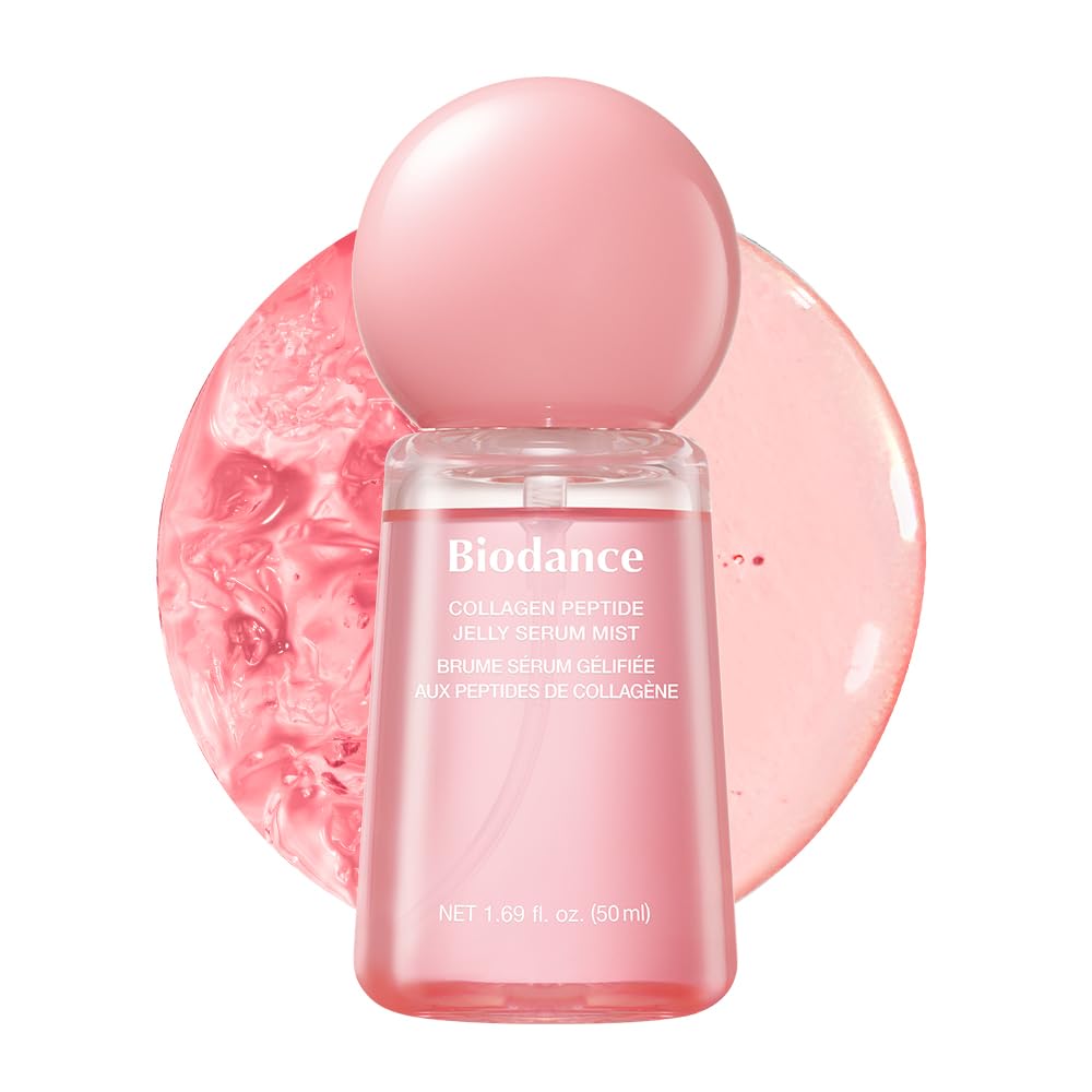 BIODANCE Collagen Peptides Jelly Serum Mist, Hydrating Face Mist, Plumping, Anti-Aging Face Spray, Sprayable Hydrogel, Travel Essentials & Self Care Gifts for Women, Korean Skin Care | 1.69 fl.oz Halalzen