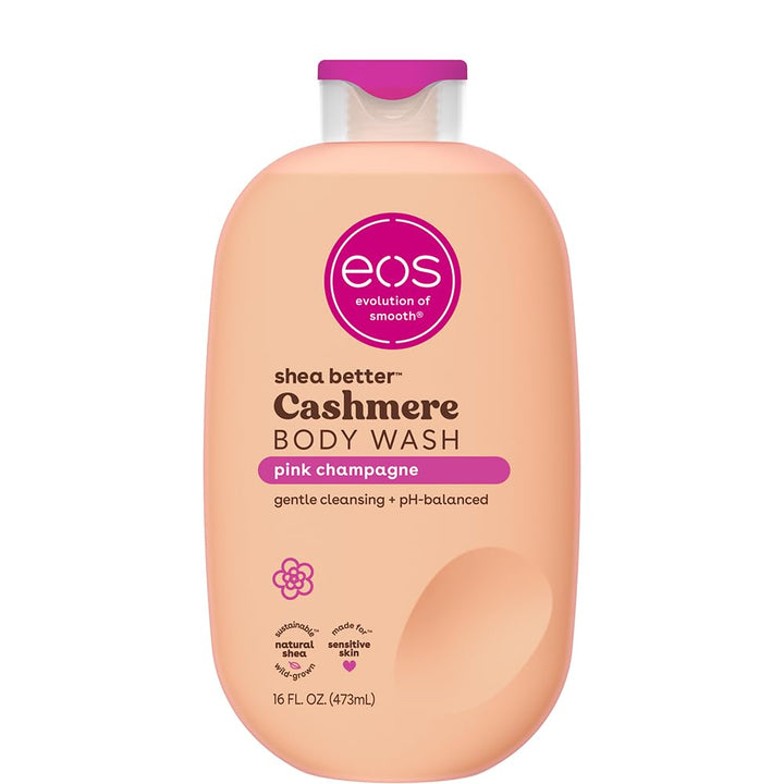 eos Body Wash, Vanilla, Moisturizing Creamy Gel Formula with Shea Butter, Glycerin, Vitamin E, pH Balanced, Sensitive Skin, Vegan, 16 fl oz