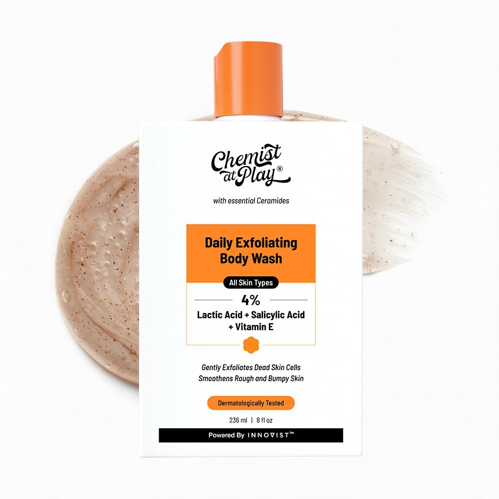 Chemist at Play Brightening Body Wash | Alpha Arbutin & Vitamin C | Fades Dark Spots & Evens Skin Tone | Glycolic Acid | Sulphate Free | 236ml