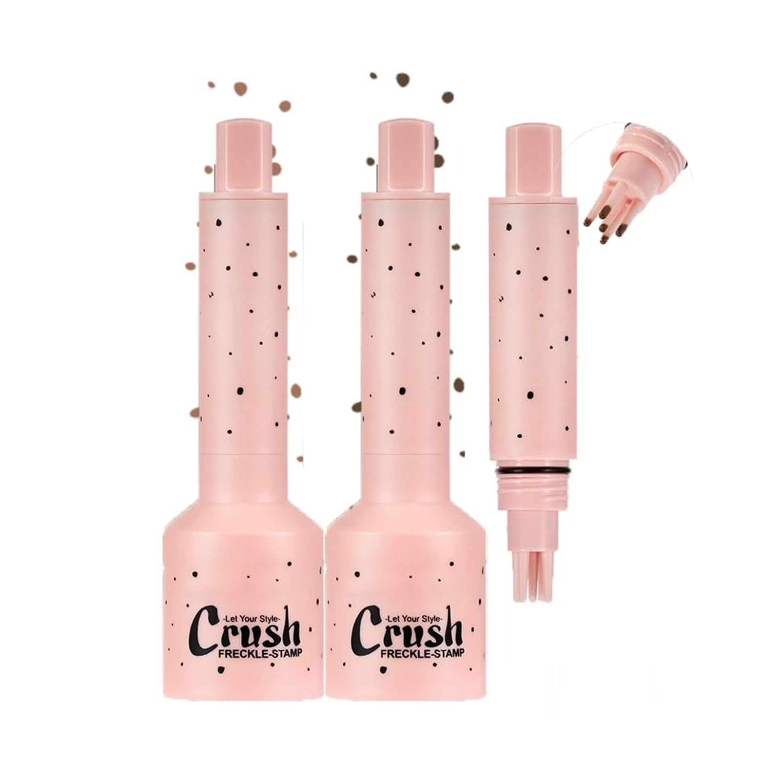 Freckle Pen & Liquid Micro-Powder Freckle Stamp - Realistic Natural Freckles Makeup Tool with Special Sponge, Waterproof & Long-Lasting for All Skin Tones,#MEDIUM Halalzen