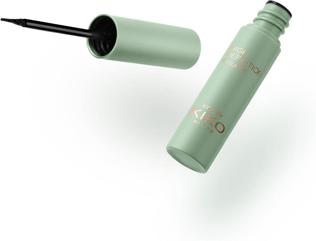 KIKO Milano Kind by KIKO High Definition Eyeliner 01, Long-Lasting Liquid Eyeliner Halalzen