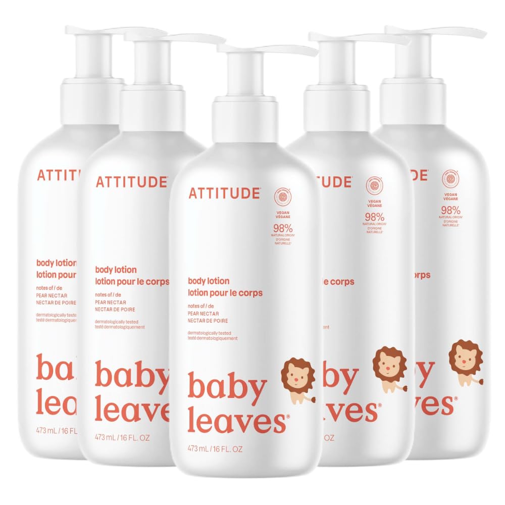 ATTITUDE Baby Lotion, EWG Verified Moisturizer, Dermatologically Tested Moisturizing Cream, Vegan and Cruelty-Free, Unscented, 16 Fl Oz Halalzen
