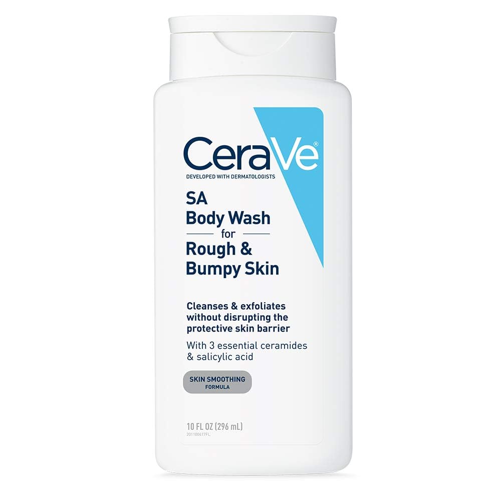 CeraVe Body Wash with Salicylic Acid, Fragrance Free Body Wash to Exfoliate Rough and Bumpy Skin, Allergy Tested, 10 Ounce Halalzen