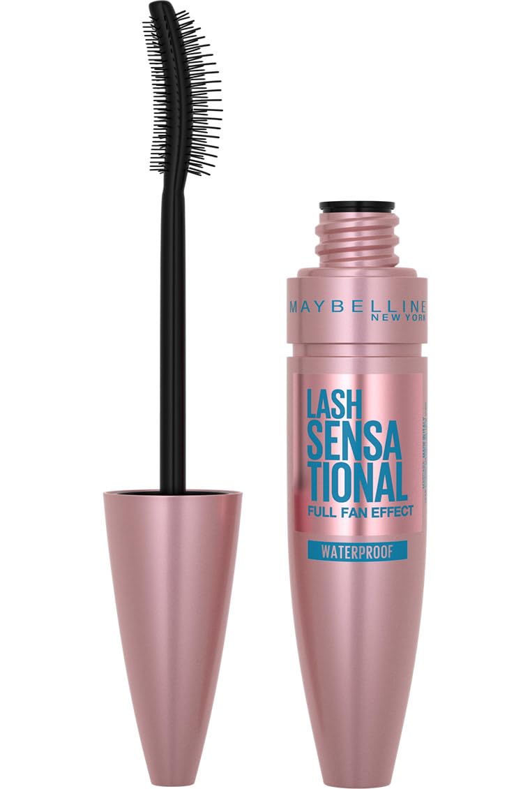 Maybelline Mascara, Lash Sensational Volumizing & Thickening, Eyelash Lengthening, Flake Free Formula, Layer Reveal Brush, Defining Mascara, Maybelline New York, Shade: Very Black Halalzen