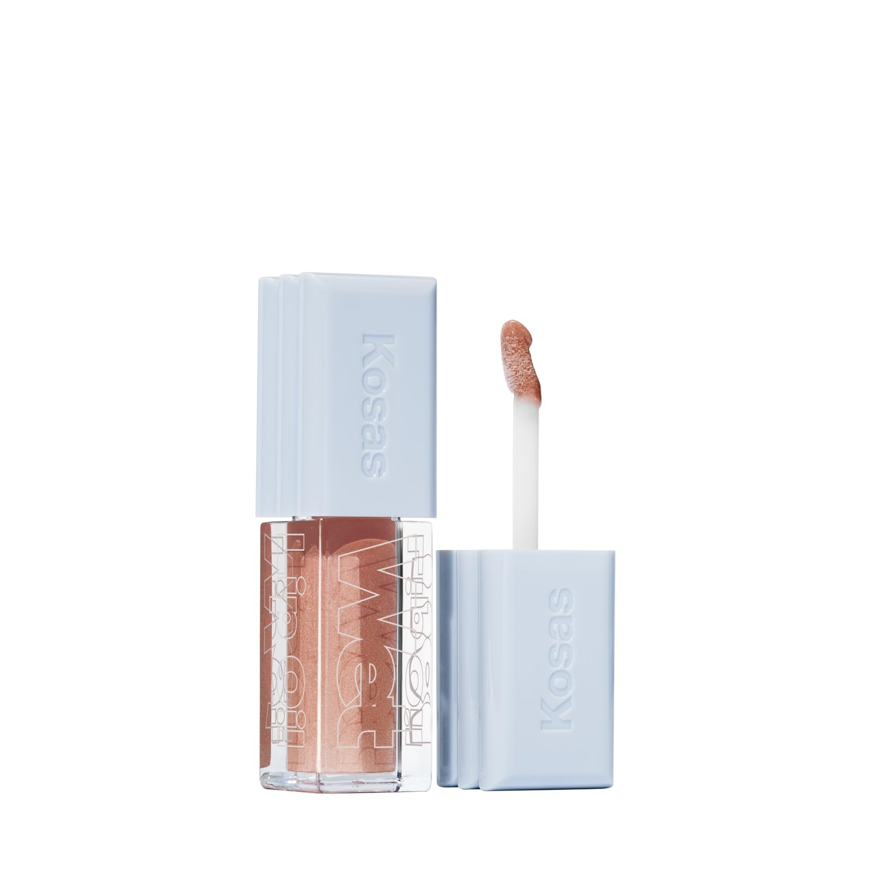 Kosas Wet Lip Oil Gloss - Hydrating Lip Plumping Treatment with Hyaluronic Acid & Peptides, Non-Sticky Finish (Malibu) Halalzen