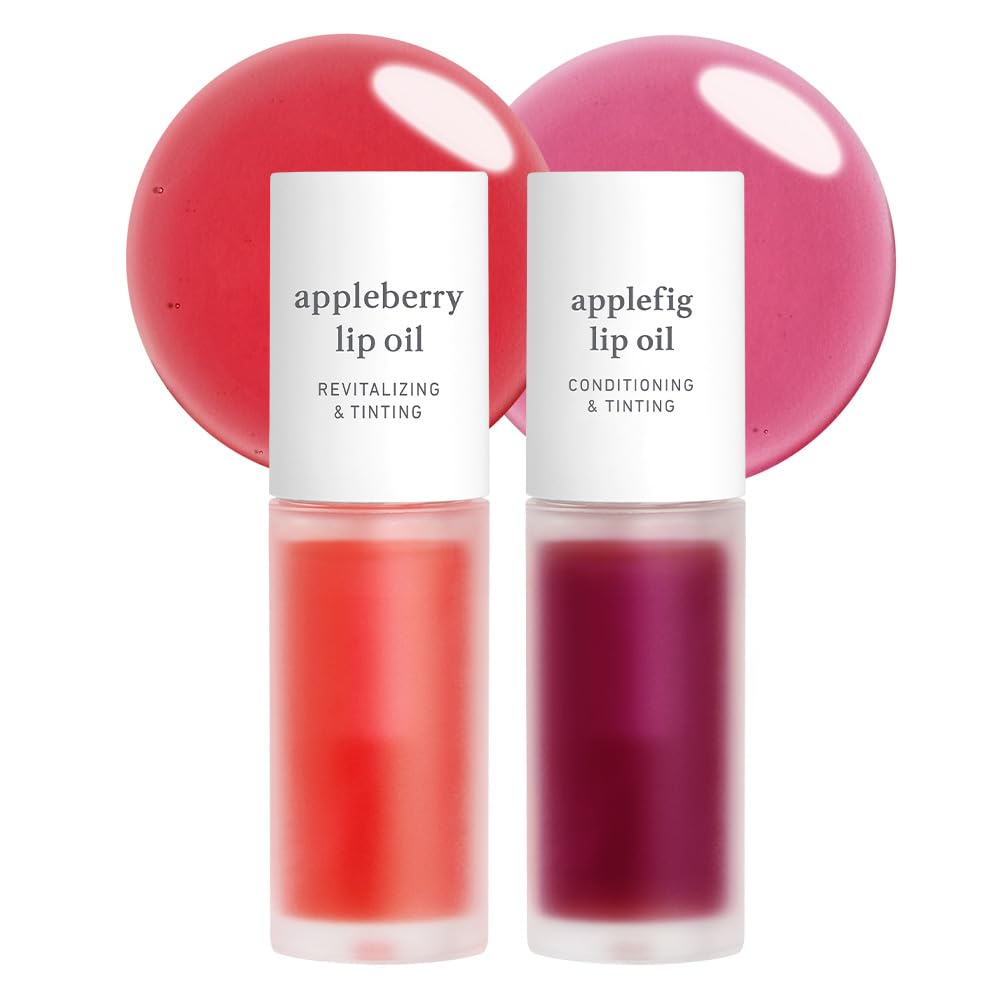 NOONI Korean Lip Oil - Applepeony | Long-Lasting, Moisturizing, Plumping, Revitalizing for Dry Lips, Waterproof, No Peel Off, Hydrating Lip Stain, Stocking Stuffers, Cute Stuff, 0.12 FL Oz Halalzen