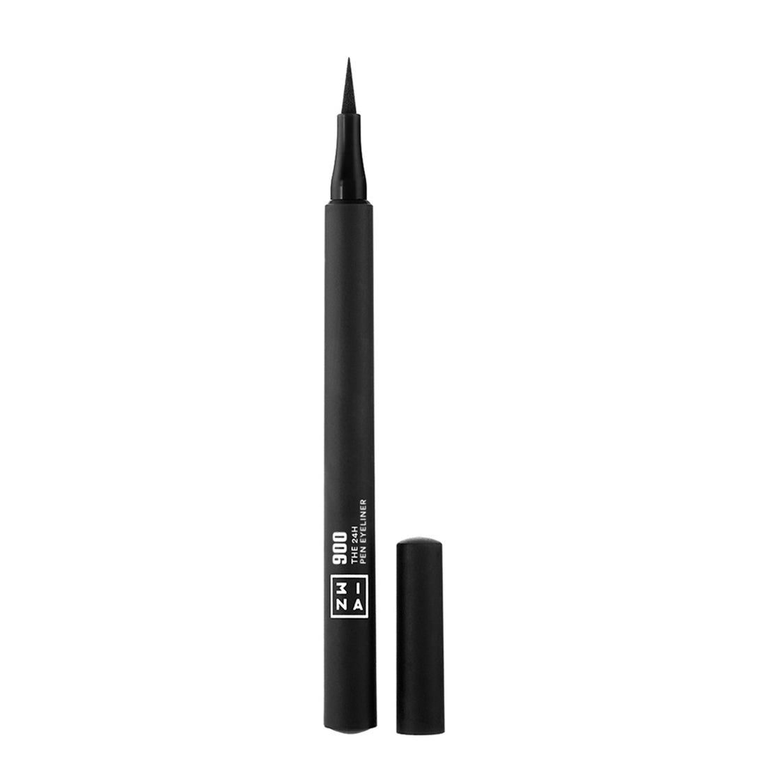 3INA MAKEUP - The 24H Pen Eyeliner 900 (mini) - Black Liquid Eyeliner 24h Longwear - Travel Size Matte Liner Sensitive Eyes Halalzen