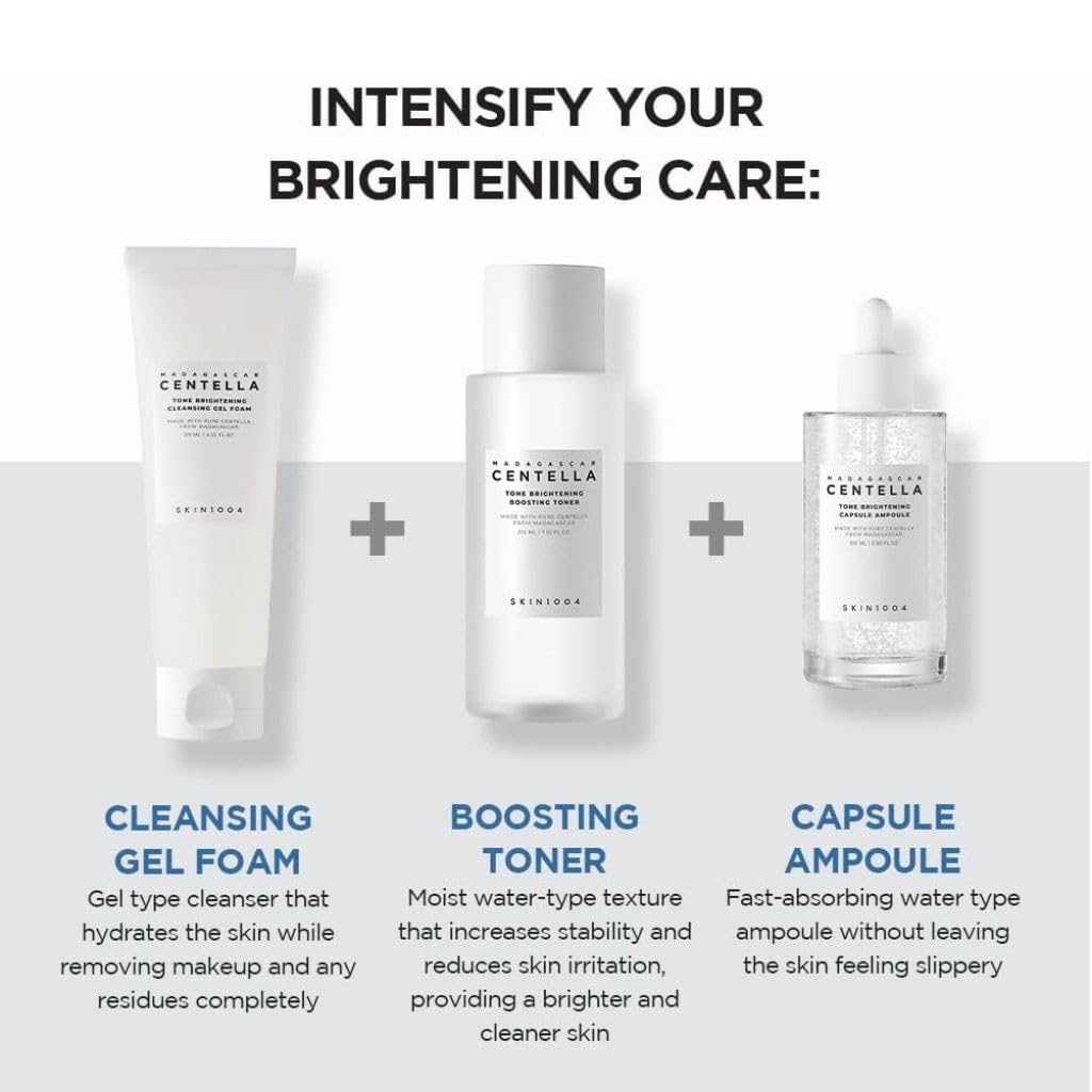 SKIN1004 Tone Balancing Capsule Ampoule, Niacinamide & Centella Serum for Face, Korean Hydrating Facial Serum for Unevne Skin Tone with Tranexamic Acid, Korean Skin Care, 3.38 fl.oz / 100ml Halalzen